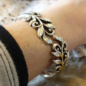 Brighton sterling silver vine/leaf bracelet